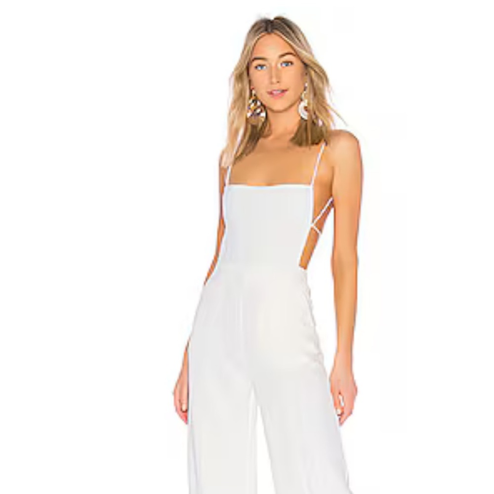 NBD Strappy White Jumpsuit